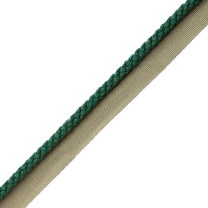 1/4" Cambridge Cord With Tape Trim by Samuel & Sons in Forest
