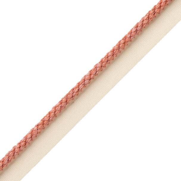 1/4" Cambridge Cord With Tape Trim by Samuel & Sons in Coral