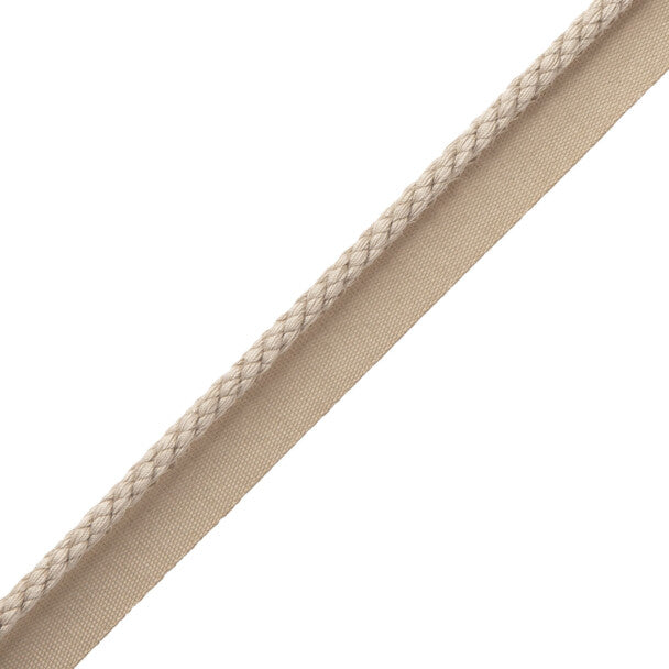 1/4" Cambridge Cord With Tape Trim by Samuel & Sons in Cement