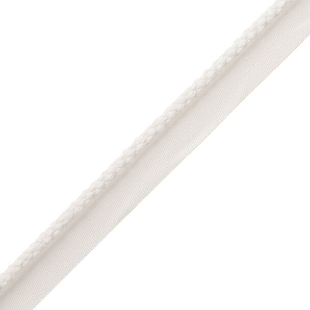 1/4" Cambridge Cord With Tape Trim by Samuel & Sons in Chalk White