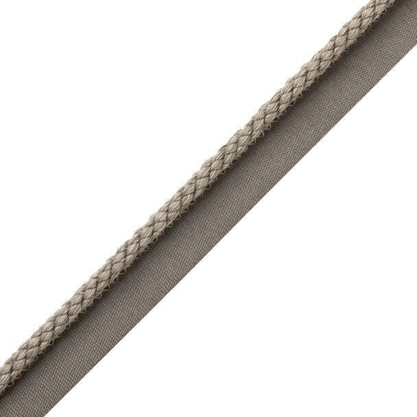 1/4" Cambridge Cord With Tape Trim by Samuel & Sons in Mouse Grey