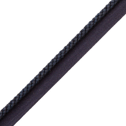 1/4" Cambridge Cord With Tape Trim by Samuel & Sons in Navy