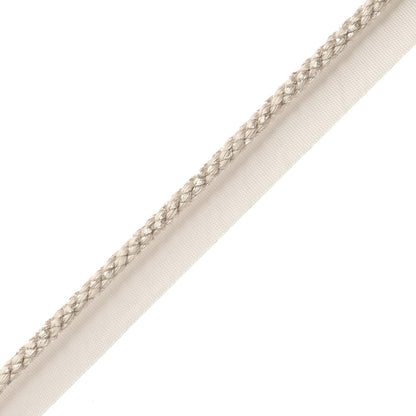 1/4" Cambridge Metallic Cord With Tape Trim by Samuel & Sons in Platinum