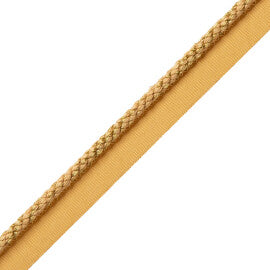1/4" Cambridge Metallic Cord With Tape Trim by Samuel & Sons in Gold Dust