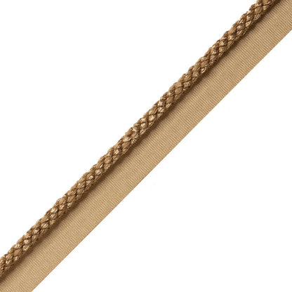 1/4" Cambridge Metallic Cord With Tape Trim by Samuel & Sons in Antique Gold