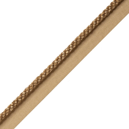 1/4" Cambridge Metallic Cord With Tape Trim by Samuel & Sons in Antique Gold
