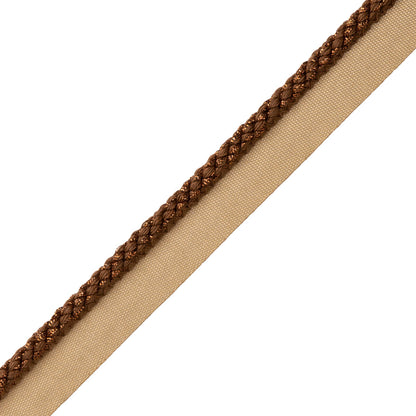 1/4" Cambridge Metallic Cord With Tape Trim by Samuel & Sons in Aged Bronze