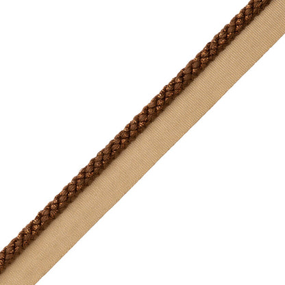 1/4" Cambridge Metallic Cord With Tape Trim by Samuel & Sons in Aged Bronze