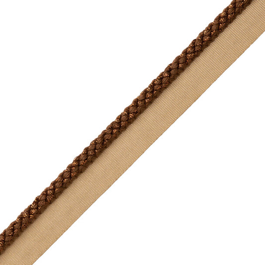1/4" Cambridge Metallic Cord With Tape Trim by Samuel & Sons in Aged Bronze