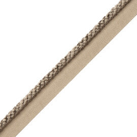 1/4" Cambridge Metallic Cord With Tape Trim by Samuel & Sons in Marcasite