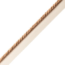 1/4" Cambridge Metallic Cord With Tape Trim by Samuel & Sons in Rose Gold