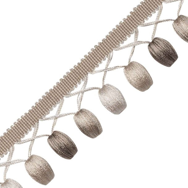 Margaux Beaded Fringe Trim by Samuel & Sons in Feuille D'Argent
