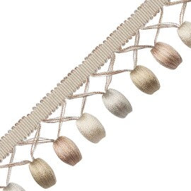 Margaux Beaded Fringe Trim by Samuel & Sons in Rose De Thé