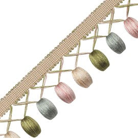 Margaux Beaded Fringe Trim by Samuel & Sons in Fleurs D'Été