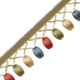 Margaux Beaded Fringe Trim by Samuel & Sons in Mandarine