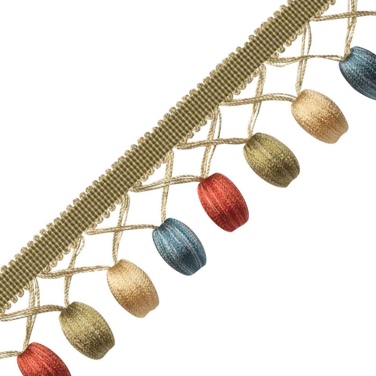 Margaux Beaded Fringe Trim by Samuel & Sons in Mandarine
