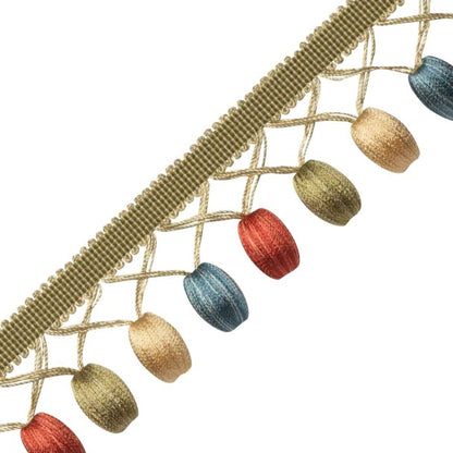 Margaux Beaded Fringe Trim by Samuel & Sons in Mandarine