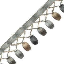 Margaux Beaded Fringe Trim by Samuel & Sons in Verdigris