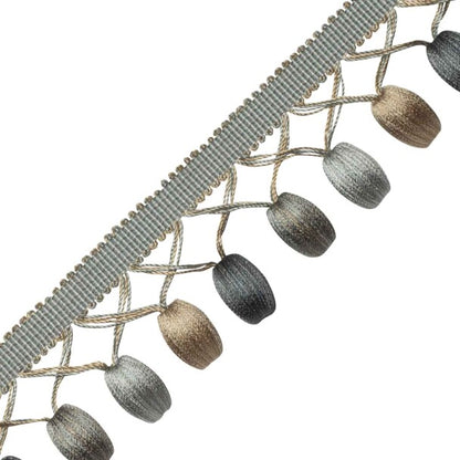 Margaux Beaded Fringe Trim by Samuel & Sons in Verdigris