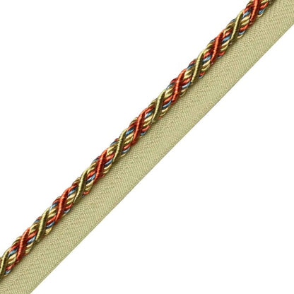 Margaux Cord With Tape Trim by Samuel & Sons in Mandarine