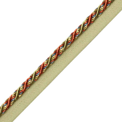 Margaux Cord With Tape Trim by Samuel & Sons in Mandarine