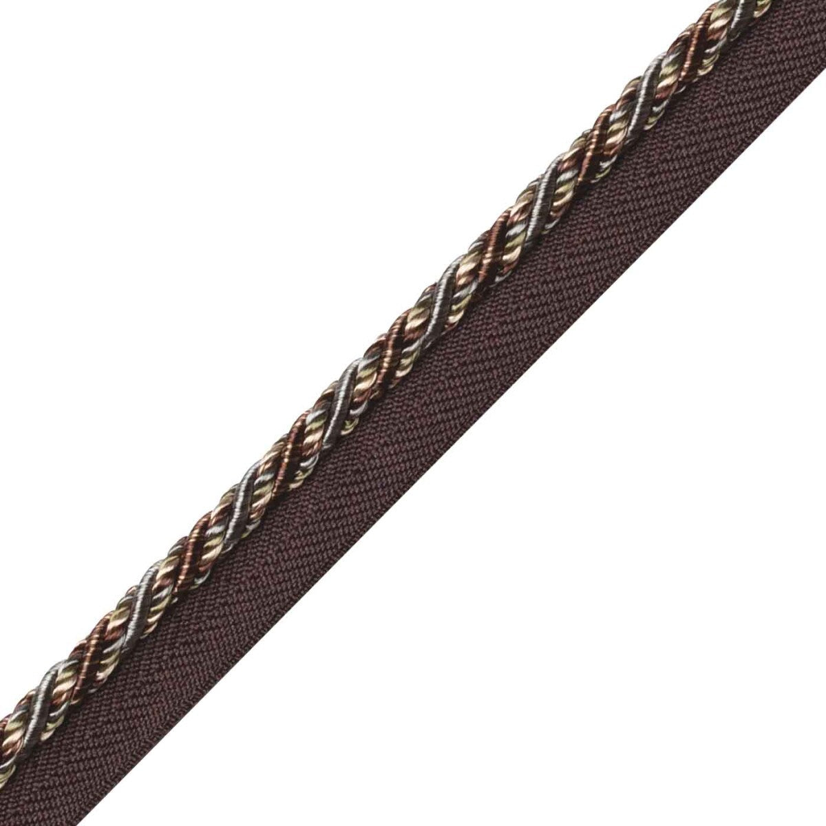 Margaux Cord With Tape Trim by Samuel & Sons in Aubergine