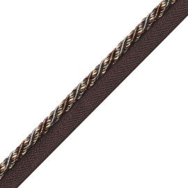 Margaux Cord With Tape Trim by Samuel & Sons in Aubergine