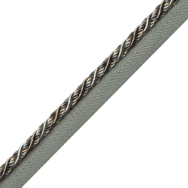 Margaux Cord With Tape Trim by Samuel & Sons in Verdigris