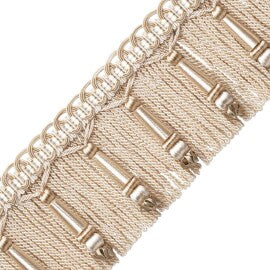 Margaux Beaded Bullion Fringe Trim by Samuel & Sons in Ecru