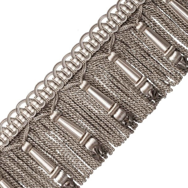 Margaux Beaded Bullion Fringe Trim by Samuel & Sons in Feuille D'Argent