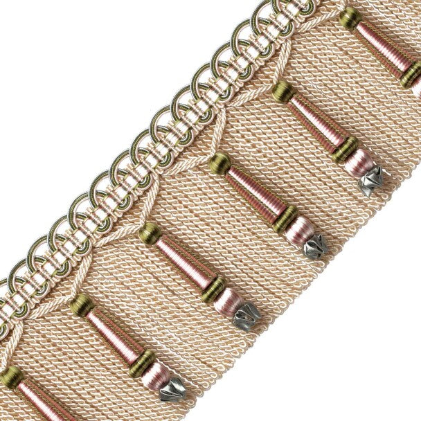 Margaux Beaded Bullion Fringe Trim by Samuel & Sons in Fleurs D'Été