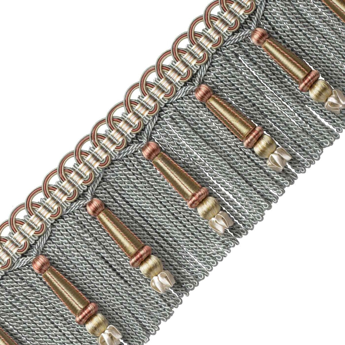Margaux Beaded Bullion Fringe Trim by Samuel & Sons in Hydrengia Antique