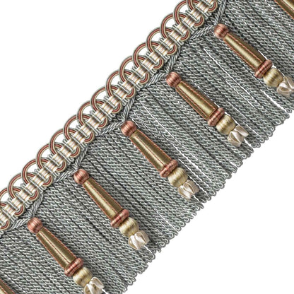 Margaux Beaded Bullion Fringe Trim by Samuel & Sons in Hydrengia Antique