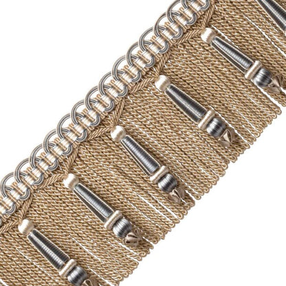 Margaux Beaded Bullion Fringe Trim by Samuel & Sons in Wedgewood Doré