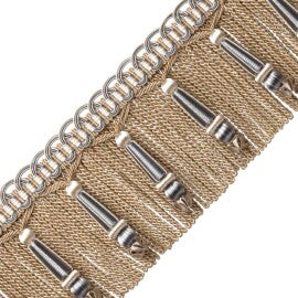 Margaux Beaded Bullion Fringe Trim by Samuel & Sons in Wedgewood Doré