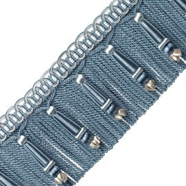 Margaux Beaded Bullion Fringe Trim by Samuel & Sons in Bleuet