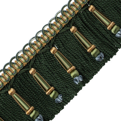 Margaux Beaded Bullion Fringe Trim by Samuel & Sons in Forêt