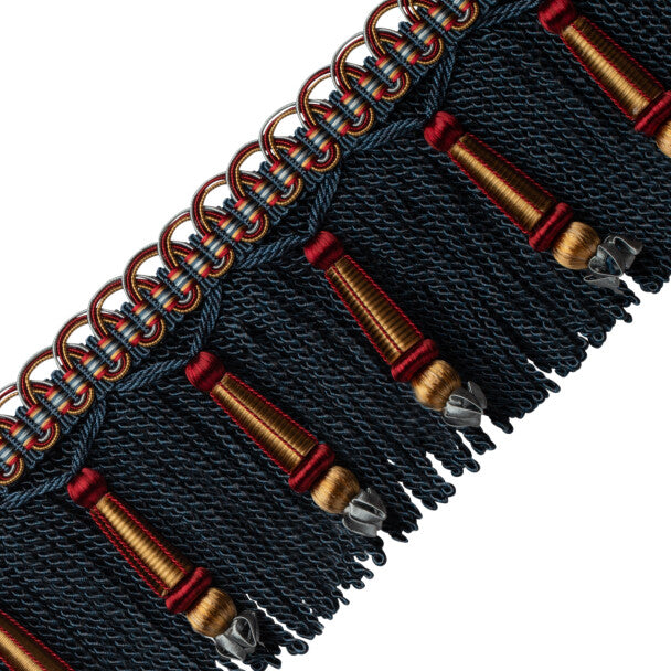 Margaux Beaded Bullion Fringe Trim by Samuel & Sons in Gem