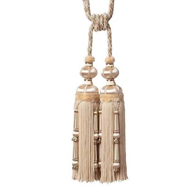 Margaux Double Tassel Tieback by Samuel & Sons in Ecru