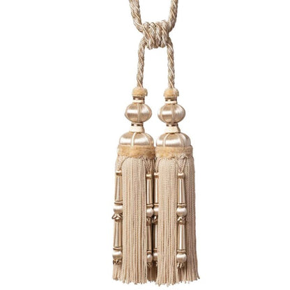 Margaux Double Tassel Tieback by Samuel & Sons in Ecru