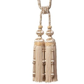Margaux Double Tassel Tieback by Samuel & Sons in Ecru