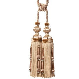 Margaux Double Tassel Tieback by Samuel & Sons in Rose De Thé