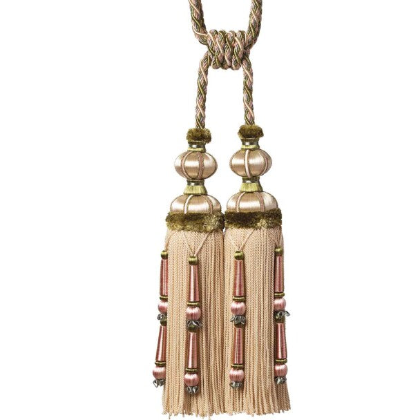 Margaux Double Tassel Tieback by Samuel & Sons in Fleurs D'Été