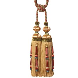 Margaux Double Tassel Tieback by Samuel & Sons in Mandarine