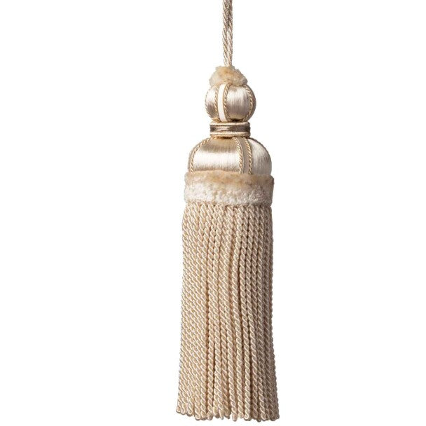 Margaux Key Tassel Trim by Samuel & Sons in Ecru
