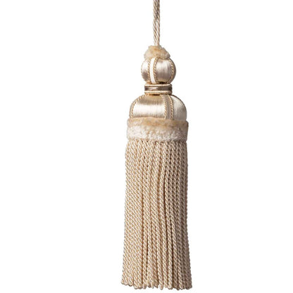 Margaux Key Tassel Trim by Samuel & Sons in Ecru