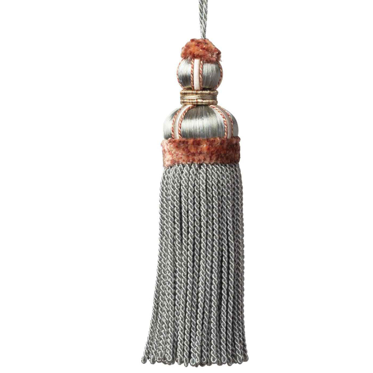 Margaux Key Tassel Trim by Samuel & Sons in Hydrengia Antique