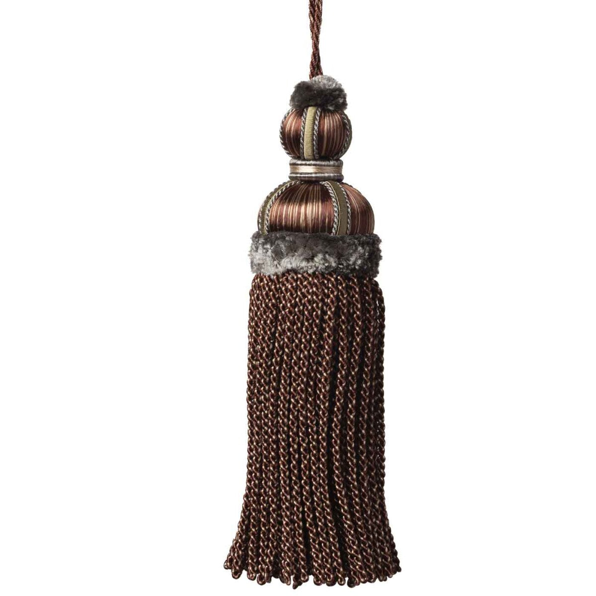 Margaux Key Tassel Trim by Samuel & Sons in Aubergine