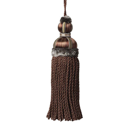 Margaux Key Tassel Trim by Samuel & Sons in Aubergine