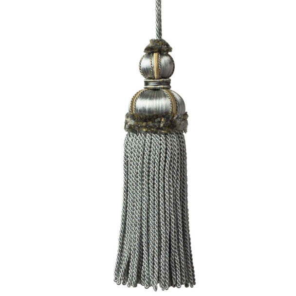 Margaux Key Tassel Trim by Samuel & Sons in Verdigris